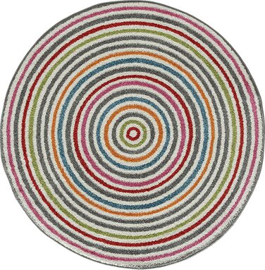 Сучасний дитячий килим з м'яким ворсом, не вимагає особливого догляду, не залишає плям, яскравих кольорів, барвистий, 80 х 80  см