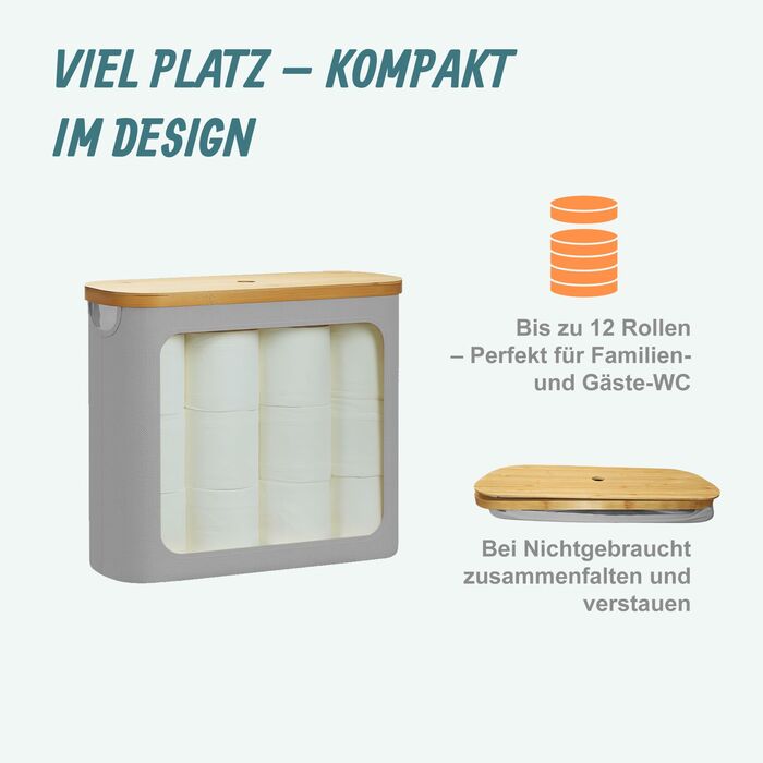 Тримач для туалетного паперу Relaxdays на 12 рулонів