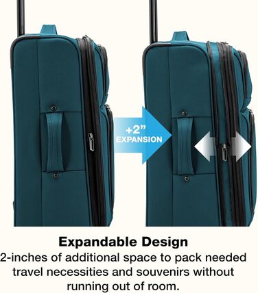 Набір валіз U.S. Traveler Anzio Softside Spinner 3-Piece (22/26/30) блакитно-зелений