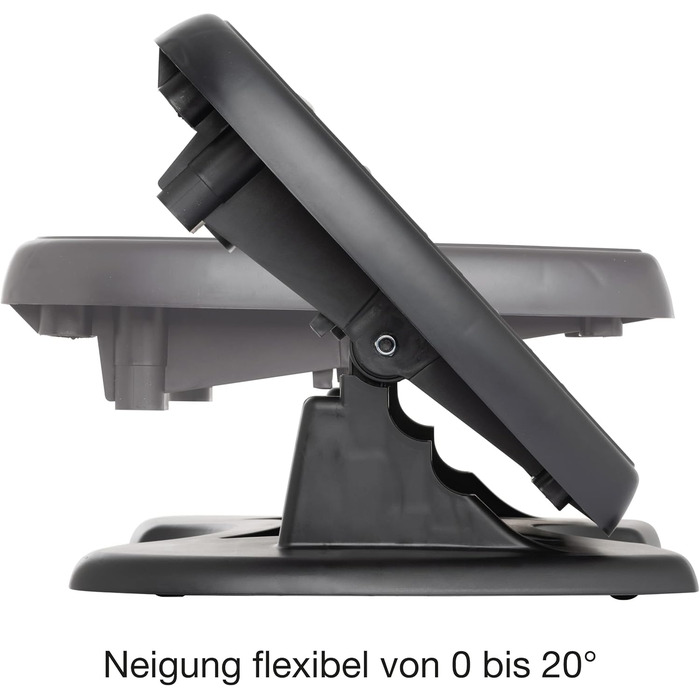 Підставка для ніг Unilux Nymphea, регульована, антиковзка, динамічна, для офісу та дому, чорна, 43 x 33,7 x 12,2 см