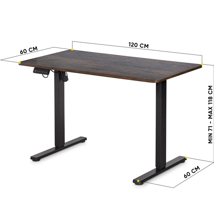 Стіл Mealux PowerDesk Lite Antique з електрорегулюванням висоти (арт. EVO-201 Lite Antique/B)