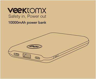 Зовнішній акумулятор Power Bank 10000mAh VEEKTOMX 22.5W Mini PD3.0 QC3.0 USB-C сумісний зі смартфонами