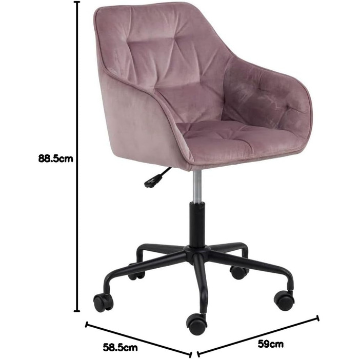 Крісло для робочого столу Bentley AC Design, зелено-чорне, з тканини та металу, 88,5 x 59 x 58,5 см