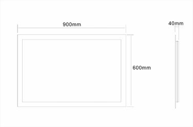 Дзеркало для ванної кімнати Dr. Fleischmann GS084N з LED-підсвічуванням (60x90 см, тепле біле світло)