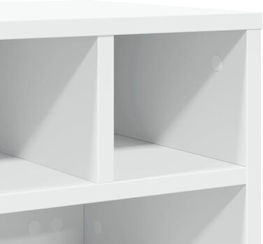 Підставка для принтера на колесах з місцем для зберігання, біла, з ДСП, для офісу та робочого кабінету