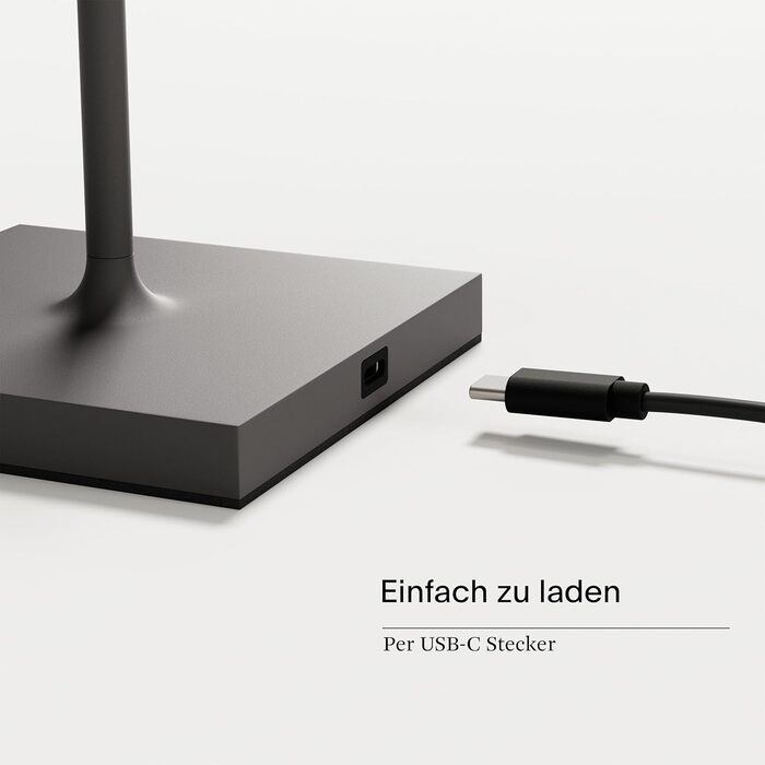 LED акумуляторна лампа SIGOR Nuindie 2.0 (2 шт.) - диммування, IP54, 38 см, USB-C, 12 год, графітовий колір