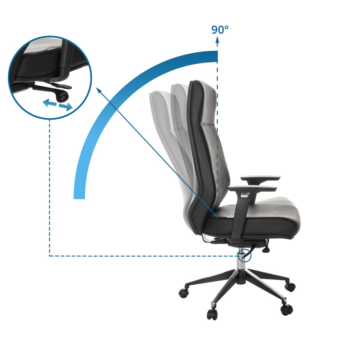 Офісне крісло VITORO ECO Штучна Шкіра Black hjh OFFICE