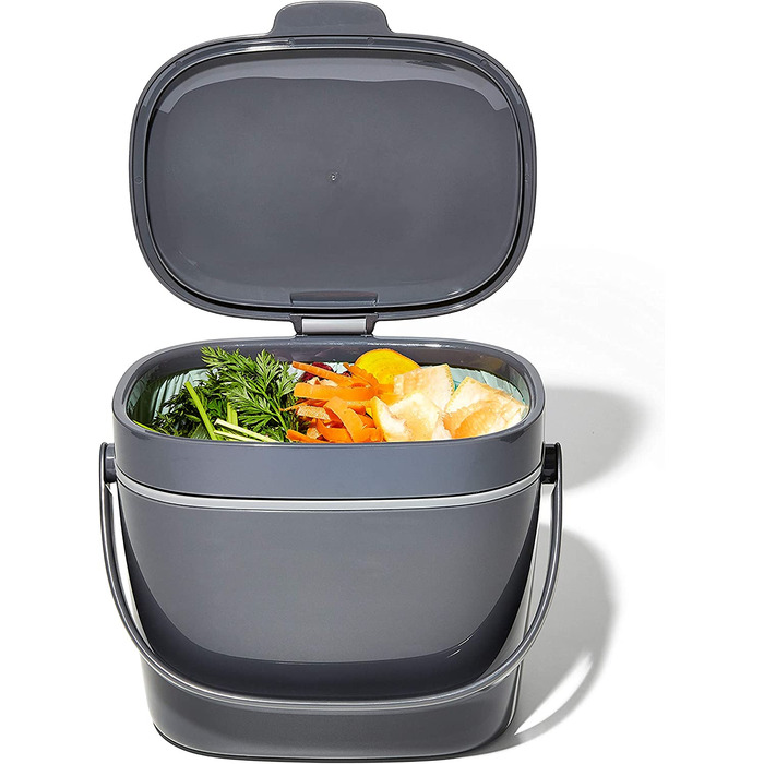 OXO Konteiner для компосту Easy-Clean, 6.6л, пластик, антрацит