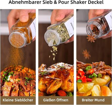 Набір бамбукових контейнерів для спецій на 24 шт. (120 мл) з воронками та етикетками