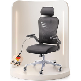 Ергономічне крісло Galahad (Чорний) - офісне, для ігор, регульоване, до 150 кг