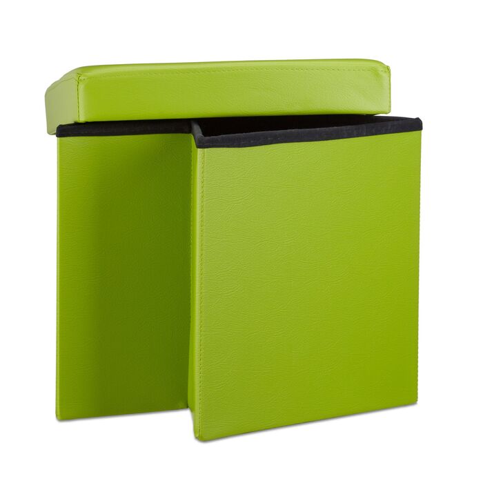 Relaxdays Складний табурет з штучної шкіри