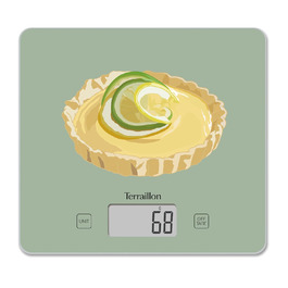 Кухонні ваги Terraillon T1040 з тарою, LCD-дисплеєм, ультратонкі, до 3 кг, дизайн 