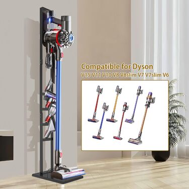 Підставка для пилососа Yawinhe для Dyson V15-V6, тримач аксесуарів для організації, чорний