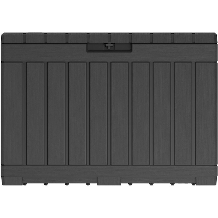 Садова скриня Koll Living Kentwood 190л з сидінням, антрацит – водонепроникний бокс для зберігання садових речей та іграшок