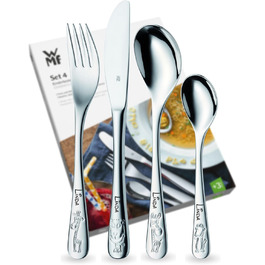 Дитячий столовий прилад WMF Safari з гравіюванням імені - персоналізований столовий прилад - індивідуальний хрещення для хлопчика/дівчинки - набір з 4 частин