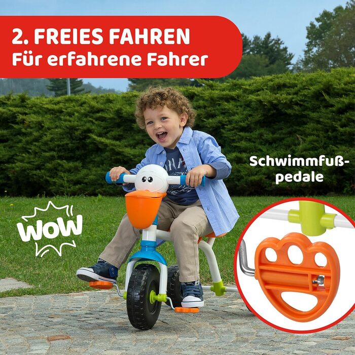 Триколісний велосипед Chicco 4 в 1: від 6 місяців до 4 років, біло-блакитний