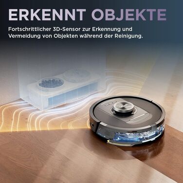 Робот-пилосос та миючий робот Shark PowerDetect RV2800ZEEU: 2-в-1, самостійне очищення, LiDAR, App-керування, чорний