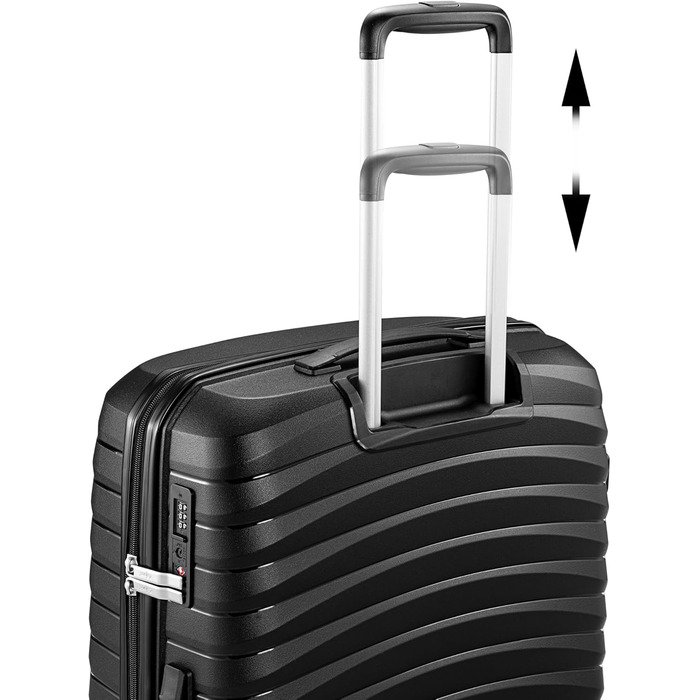 Набір валіз Zelsius 4 шт., чорний колір | Набір валіз з жорстким корпусом, TSA замком, подвійними колесами та внутрішнім роздільником | Валіза ручної поклажі, набір валіз з жорстким корпусом (4 шт.), велика валіза, багаж