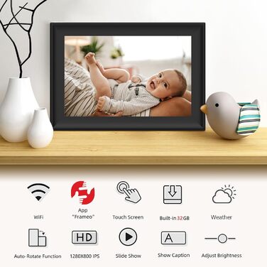 Цифровий фоторамка з Wi-Fi, 10.1 дюйма, сенсорний екран, 32GB, автоповорот, Frameo WiFi 02