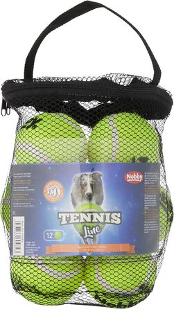 Тенісний м'яч Nobby, M 6,5 см, сумка з 12 сітками