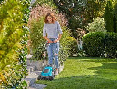 Акумуляторний газонокосарка Gardena EasyMax 30/18V Ready-to-Use Set, ширина косіння 30 см, Power for All-акумулятор, компактна та маневрена, для малих садів