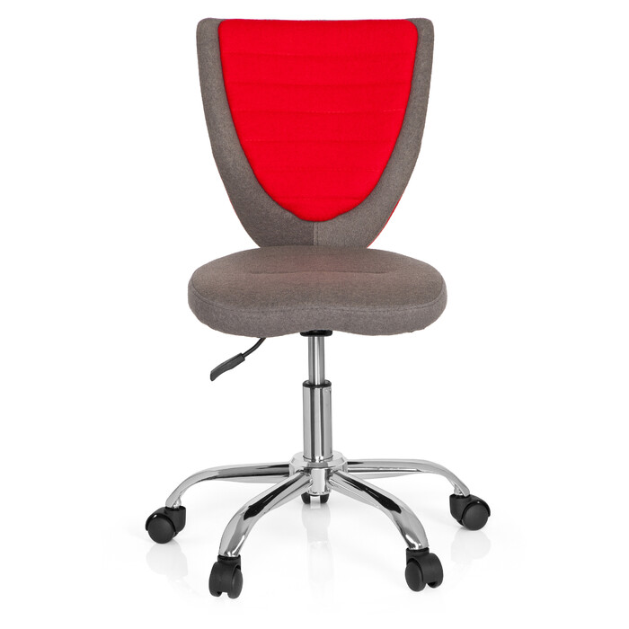 Дитячий офісний стілець Kiddy Comfort, тканина сірий/червоний, hjh OFFICE