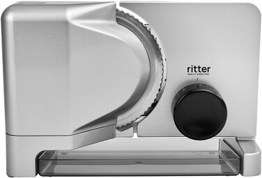 Електрична універсальна слайсер-машина Ritter E 16 Duo Plus з металу, ECO-мотор, Німеччина, срібляста