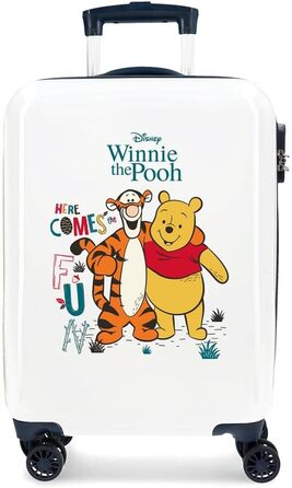 Дитяча валіза Disney Вінні-Пух, біла, 38x55x20 см, жорсткий пластик, 34 л, 2 кг, 4 колеса, з кодовим замком