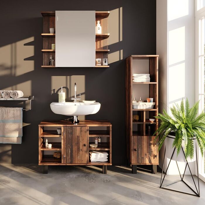 Висока шафа Vicco Fynn, дуб рустикальний, 30x130,6 см, з малою дверцятами