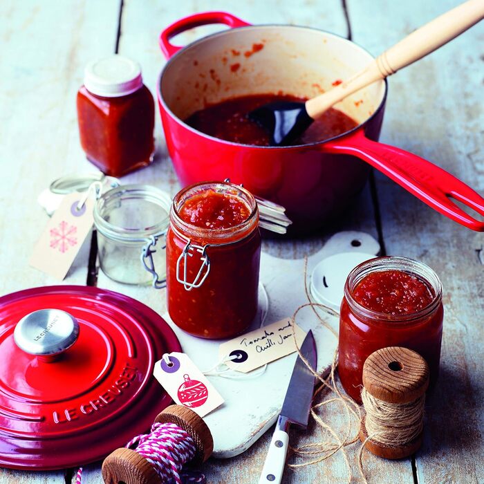 Каструля з нержавіючої сталі Le Creuset Signature, 20 см, 1.8 л, для всіх плит (в т.ч. індукційних), червона