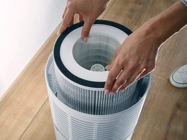 Повітряний очисник Soehnle AirFresh Clean 400 з 4-ступеневою системою очищення, Hepa та вугільним фільтром, UV-C світлом, для алергіків. Запасні фільтри 500 Connect