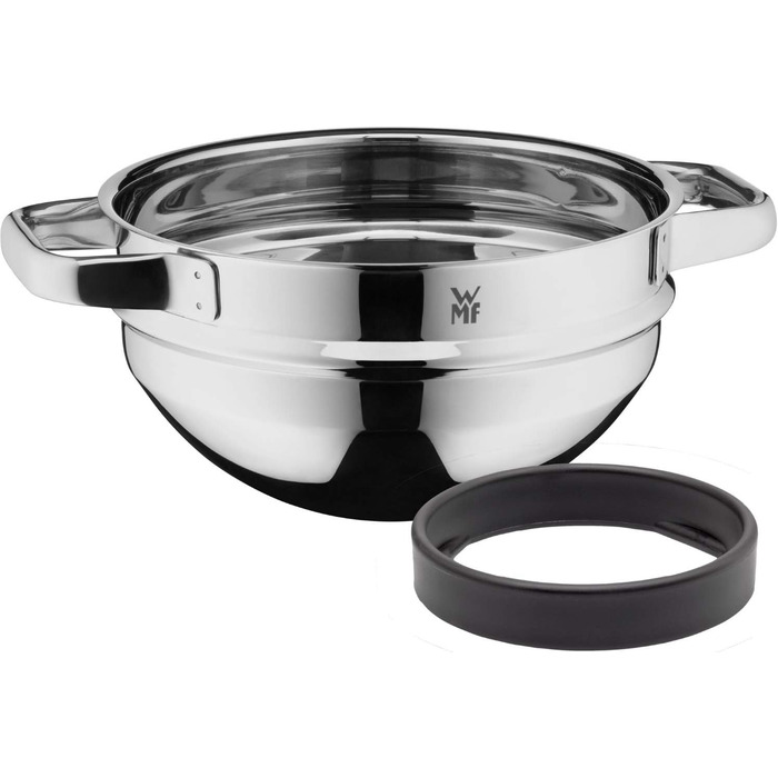 Набір каструль WMF Compact Cuisine 4 предмети для індукції з кришками, нержавіюча сталь Cromargan, з внутрішньою шкалою