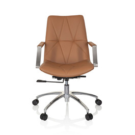 Офісне крісло / поворотне крісло SARANTO II Штучна шкіра Camel Brown hjh OFFICE