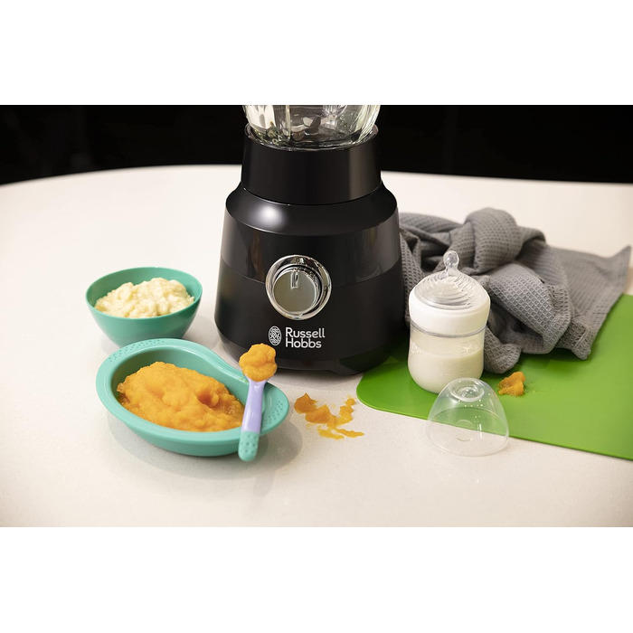 Ручний міксер Russell Hobbs 24672-56, матовий чорний (5 швидкостей + турборежим, вінчики та гаки для тіста, кнопка викидання насадок)
