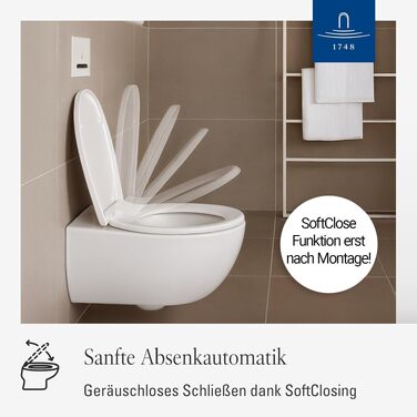 Сидіння для унітаза Villeroy & Boch Universal овальне, біле глянцеве, з мікроліфтом (м'яке закриття), знімне, ударостійкий дюропласт, оригінальна запчастина 8M94S101