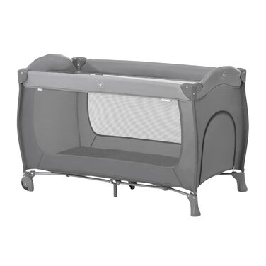 Дитяче дорожнє ліжечко Hauck Sleep N Play Go Plus з колесами, для немовлят та малюків до 15 кг, з чохлом для транспортування, складане, бежеве