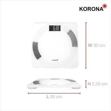 Діагностичні ваги Korona DEBBY 73510 з аналізом жиру, води, м’язової маси, BMI, до 180 кг