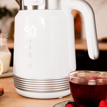 Електричний чайник Cecotec ThermoSense 600 Touch Black, 1.7 л, 2200 Вт, з нержавіючої сталі та пластику, LED-індикатор, поворотна база 360°