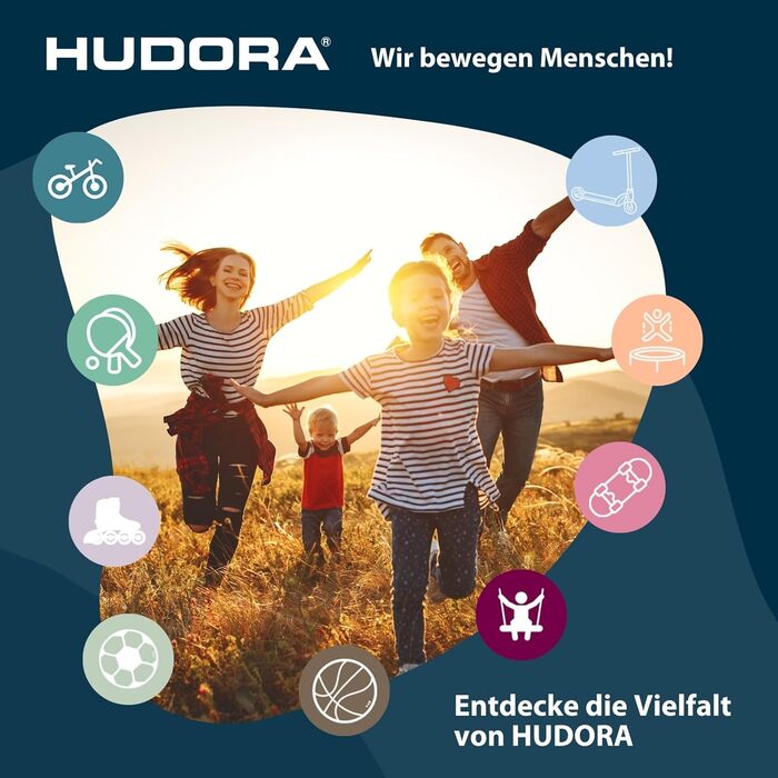 Шоукель HUDORA Nestschaukel 110 - зелено-помаранчевий, до 100 кг, діаметр 110 см, для дому та вулиці, регульована висота, сімейний, для дітей та дорослих