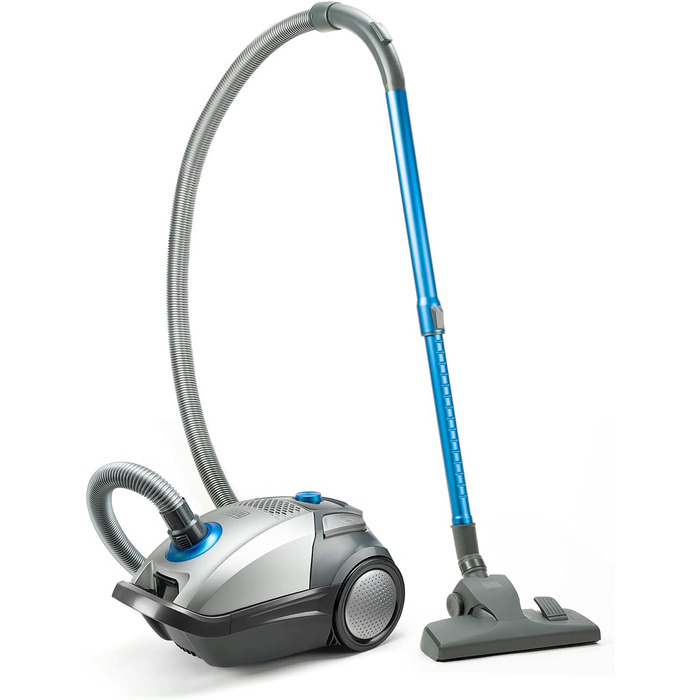 Пилосос з мішком BLACK+DECKER BXVMB700E, 700 Вт, 4 л, сірий