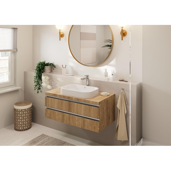 Змішувач для ванної кімнати Hansgrohe Vernis Blend з витягнутим виливом, 190 мм, хром, економія води EcoSmart