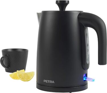 Електрочайник Petra PT5632MBLKVDE 1,7 л, 3000 Вт, BPA-free, індикатор рівня води, антинакипний фільтр, захист від перегріву, обертаюча база