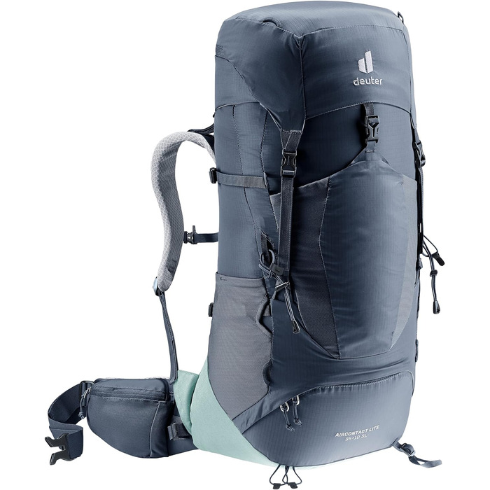 Жіночий трекінговий рюкзак Deuter Aircontact Lite 35+10 SL, легкий, Ink-Jade, 35+10 л
