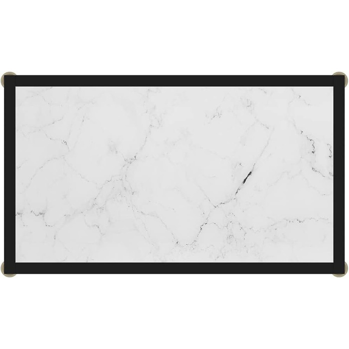 Консольний стіл Homiuse 60x35x75 см білий, загартоване скло, метал, для вітальні, вузький приставний столик з 2 полицями