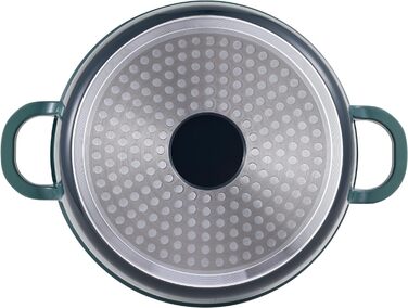 Каструля BERGNER Excalibur 24 см з кришкою, алюмінієва, для індукційних плит і духовки, зелена