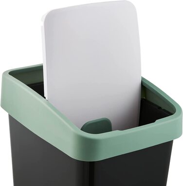 Преміум сміттєвий бак keeeper з фліп-кришкою, Soft Touch, 45 л, Nordic Green
