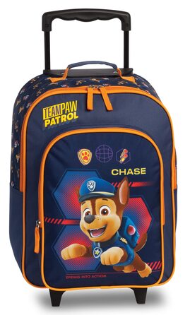 Дитяча дорожня сумка на колесах Fabrizio Paw Patrol Щенячий патруль (Чейз), темно-синя, поліестер, 17 л