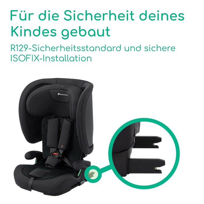 Дитяче автокрісло Bebeconfort Ever & Go i-Size (76–150 см), ISOFIX, Full Black