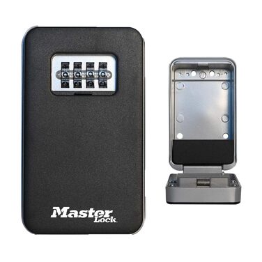 Ключниця Master Lock з кодовим замком для настінного монтажу, середнього розміру, вологозахищена для зовнішнього використання (комплект з кріпленням)