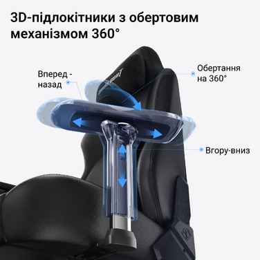 Крісло геймерське ігрове Anda Seat Phantom 4 Pro L до 100 кг Black (AD18YSDC-72-B-PV-B02)